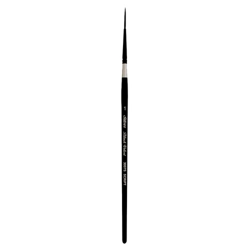 Silver Brush Limited 3007S1 Black Velvet Script Liner Watercolor Paint Brush, Size 1, Short Handle