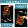Mudder 6 Pack Acrylic Baseball Card Frame Display Stand Trading Card Display Clear Trading Card Holder for Standard Cards, Sports Cards, Trading Card, Sports Card