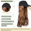 S-noilite 16" Baseball Cap with Hair Baseball Hats with Hair Attached Curly Wavy Cap Wig with Hair Extensions Adjustable Culry Baseball Hat Wig for Women (16" -Curly, Light Brown & Ash Blonde)