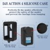 SHUAXI Screen Protector (6+1Pack) Compatible with dji osmo action 4, Tempered Glass Film High Definition Full Coverage and Silicone Cover Sleeve