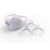 Nipple Shields for Nursing - Soft Set of 3, 24mm / 20mm / 18mm / 16mm, with Free Case | Cushions Sore or Sensitive Nipples, Flex Breastfeeding Shield, Newborn Attachment to Breast, by purifyou (24mm)