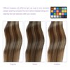 Hair Extensions Clip in Human Hair, Clip in Extensions, Blonde Highlighted Human Hair Straight 7 Pieces 16 Inch 70g Invisible Silky Clips Clip on Extension
