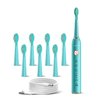 Blenpapa USB Rechargeable Sonic Electric Toothbrush for Adults Powered Motor Soft Dupont Brush Heads 2 Minutes Timer 5 Modes Teeth Whitening, Green