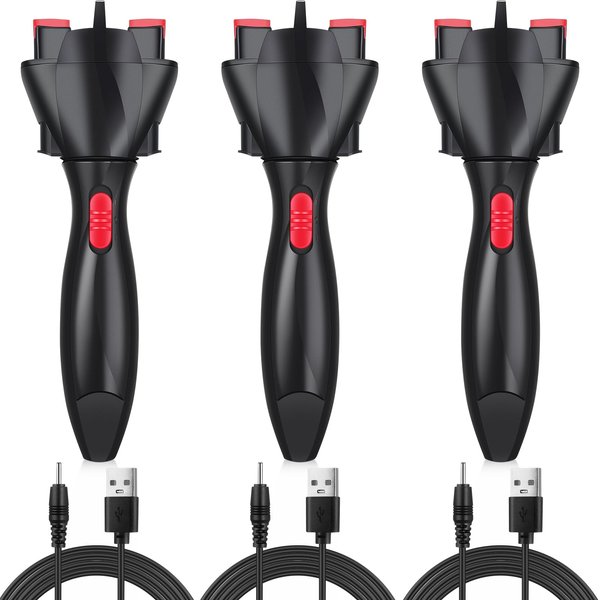 Gisafai 3 Pcs Automatic Electric Hair Braiding Machine Black DIY Styling Hair Twister Automatic Hair Braider French Dreadlock Machine Hair Rollers for Women Girls Hair Styling Tools