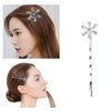 HLLMX 6 PCS Snowflake Hair Clips Snow Bobby Pins Rhinestone Xmas Hair Clips Alloy Snowflake Bobby Pins Crystal Rhinestone Winter Hair Barrettes Accessories for Christmas Wedding Party