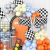 GOTPASS Checkered Flag Balloons Race Car Theme Party Supplies Black and White Racing Balloons Baby Shower Boys Birthday Party Decorations