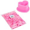 Saferly Heart Tattoo Ink Caps Cups with Base for Tattoo, Tattooing, Disposable Pigment Holder, Microblading Tattoo Supplies, Small, Bag of 500, Pink
