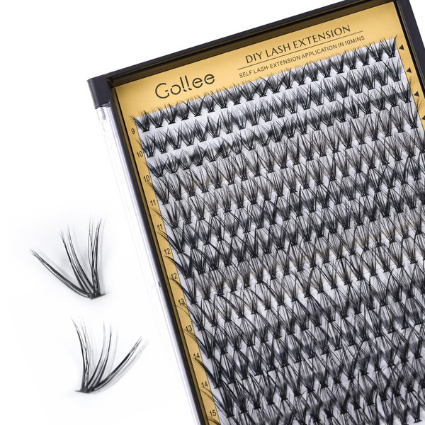 Lash Clusters Wispy Fluffy 280pcs Eyelash Clusters D Curl Individual Lashes 9-16mm Mix Length Soft Lashes Reusable Cluster Eyelash Extensions at Home (30D-0.07D-9-16mm)