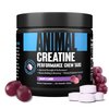 Animal Creatine Chews Tablets - Enhanced Creatine Monohydrate with AstraGin to Improve Absorption, Sea Salt for Added Pumps, Delicious and Convenient Chewable Tablets - Grape