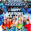 VOFGODI Video Game Birthday Decorations, 240Pcs Gaming Party Decorations for 10 Guests Banners, Balloons and Tablecloths, Boys Birthday Party Set Blue