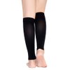 TOFLY® Calf Compression Sleeve for Men & Women, 1 Pair, Footless Compression Socks 20-30mmHg for Leg Support, Shin Splint, Pain Relief, Swelling, Varicose Veins, Maternity, Nursing, Short Black 5XL