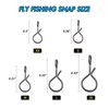 Alwonder 150PCS/Box Fly Fishing Snap, 5 Sizes Stainless Steel Quick Change Lure Snaps No Knot Snap Quick Snap Fast Snap Lure Connector for Jigs Lures Fishing Clips Swivels Fishing Tackle