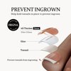 btartboxnails XCOATTIPS Toe Nail Tips - Fit for Big & Long Toenail French Tip Press On Toenails, Brown Soft Gel Toe Press On Nails, 150pcs Soak Off Fake Toe Nails Extensions