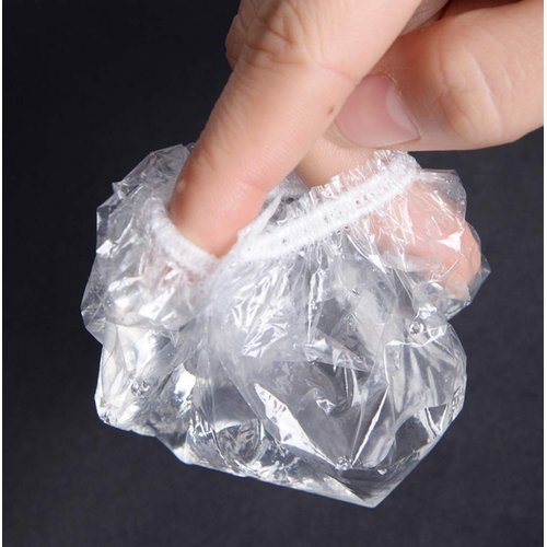 100Pcs Plastic Disposable Clear Elastic Ear Cover Waterproof Ear Protector Ear Cap Earmuffs for Hair Dye Shower Bathing Home Salon Use Women Men