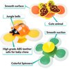 DEGIDEGI Suction Cup Spinner Toy for Baby, 3PCS Suction Spinner Toys for Babies, Early Education Toys Bathtub Toy Dining Chairs Toys Travel Toys(Silicone Spinner)