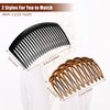 24 Pieces French Hair Side Combs Set Plastic Twist Comb Hair Clip Combs Accessories for Girls Women (11 Teeth Side, 23 Teeth Side)