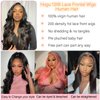 hogu 200 Density Body Wave Lace Front Wigs Human Hair 13x6 Hd Lace Frontal Wigs for Black Women Body Wave Human Hair Lace Front Wig (Natural Color, 30inch)