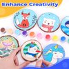 AHCo. Kids Wooden Painting Kit - Glow in The Dark, Crafts Girls Boys Ages 4-12, Creative Art Toys for 4 5 6 7 8 9 10 11 12 Year Old Kids, Wood Slice Craft Activities Kits