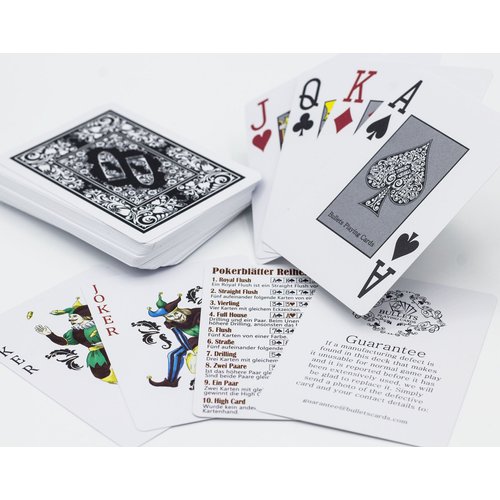 Bullets Playing Cards Waterproof Platinum Plastic Poker Cards with Texas Holdem Cut Card