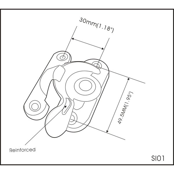 QCAA Steel Window Sash Lock, CTC 2", Oil Rubbed Bronze, Made in Taiwan, 4 Pack