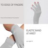 SayWow Fingerless Gloves for Women Sun UV Protection for Touchscreen, Gel Manicures, Driving, Grey