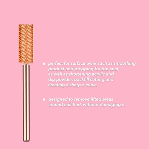 Kiara Sky Rose Gold Drill Bits for E-File Nail Drill (Small Barrel Fine)