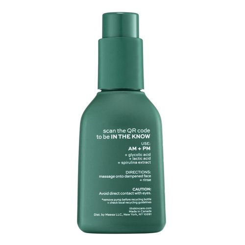 ITK Exfoliating Gel Cleanser - Brightens + Smooths Skin - Even-Toned Skin - Cleanses Skin - Glycolic Forumla to Brighten Skin + Spirulina Extract