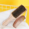Wooden Boar Bristle Hair Brush and Comb Set for Women and Men, Paddle Boars Hairbrush for Smoothing Fine Thin Hair, Peach Wood Comb for Detangling Hair, Make Hair Shiny and Soft