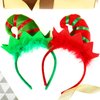 WILLBOND 2 Pieces Christmas Reindeer Antlers Headband Elf Hat Headband Deer Headband for Girls Women Christmas Party Favors (Ox Horn)