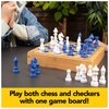 Mindful Classics, Chess Checkers Board Game Set with Bamboo Wooden Box Family Board Games Eco-Friendly Gift, for Adults and Kids Ages 8 and up