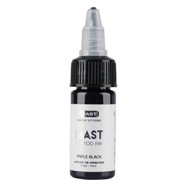 Mast Tattoo Ink Bottle 0.5oz, Triple Black Mas05