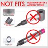 Magnetic Hair Dryer Filter Replacement for Dyson Supersonic HD01 HD03 HD08 HD15 Hair Dryer Attachment, Hair Dryer Strainer Mesh Repair Accessories (Metallic Gray)
