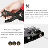Leather Hole Punch Tool Set, Belt Hole Puncher Kit, Professional Puncher for Belt, Saddle, Dog Collars, Watch Strap, Shoe, Fabric, Paper, Craft Projects, Easily Punches Perfect Round Holes