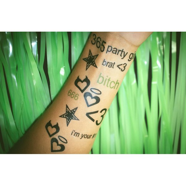 Ninalem's Party Brat Temporary Tattoos, 21st Birthday Supplies, Brat Themed Party, Brat Party Supplies
