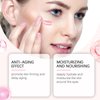 PDRN Pink Peptide Eye Serum Cream, Hydrating & Firming Eye Cream for Dark Circles, Anti-Aging Treatment Reduces Fine Lines, Uneven Skin Tone, Soothing Pink Moisturizer with Peptides, 1.01fl.oz (1)