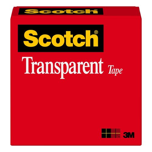Scotch Transparent Tape, 3/4 in x 2592 in, 3-Inch Core, 1 Box/pack (600)