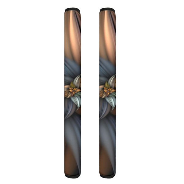 NETILGEN Refrigerator Door Handle Covers, Brown Flower Fridge Handle Cover, Handmade Decor Protector for Ovens, Dishwashers, Keep Your Kitchen Appliance Clean from Smudges, Food Stains