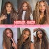 miear Highlight HD Transparent 13x6 Lace Front Wigs Human Hair Deep Wave 180% Density Honey Blonde 4/27 Lace Front Wig for Black Women Glueless Frontal Curly Wig Pre Plucked with Baby Hair 22 Inch