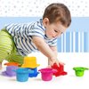 Extasticks Baby Bath Toy - Beach Stacking Cups for Boys and Girls - Bath Tub Toys for Toddlers and Kids - 8 pcs