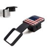 Crynod 1 PC Car Trailer Hitch Cover, 3.14" x 3.14" x 1.96" TPU American Flag Dustproof Tow Cover Rubber Plug, Fits 2" Square Mouth Receiver Tube, Product Compatible with Most Car Models (Red)