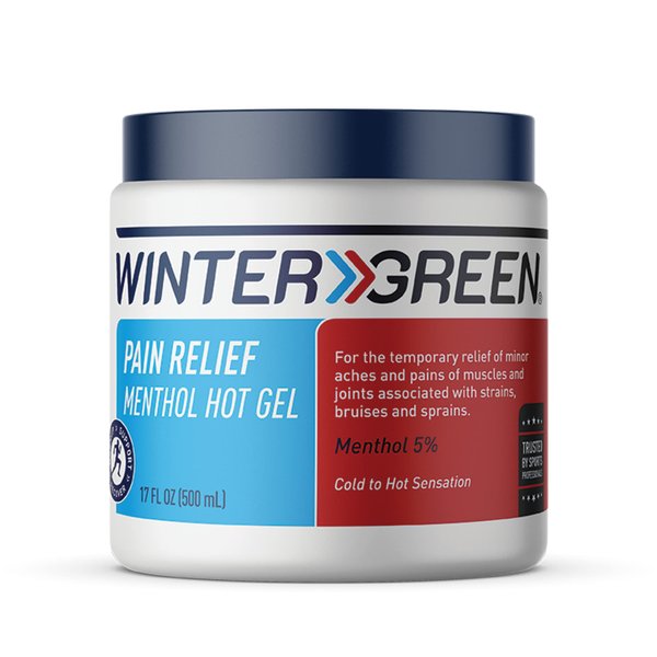 Wintergreen Menthol Hot Gel (17 Fl Oz), Wintergreen Oil, Menthol, & Arnica Oil - Hot/Cold Therapy for Muscle & Joint Aches