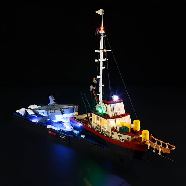 YEABRICKS LED Light for 21350 Ideas Jaws Building Blocks Model (Building Set NOT Included)