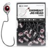 OJY&DOIIIY Fish Eye Swimbait Jig Heads, 20 Pack Weighted Hooks for Texas Rig or Ned Rig Fishing 3/16 oz