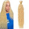613 Blonde Deep Wave Human Hair 16inch 1 Bundle 613 Blonde Deep Wave Bundles Human Hair Bundlles 613 Bundles Blonde Bundles Brazilian Unprocessed Virgin Hair Wet and Wavy Human Hair Extensions