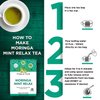 Organic Veda Moringa Mint Relax Tea Bags – USDA Organic Herbal Tea Made from Moringa Leaf, Mint, Chamomile flower and Ayurvedic Herbs for Mind Relaxing - 28 Count Tea Bags