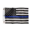 AES 12x18 12"x18" Police Blue Line Memorial USA Motorcycle Flag Brass Grommets