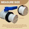 IBC Tote Fitting,275-300 Gallon IBC Tote Adapter, Brass Hose Faucet Valve Tool, 2.44" Fine Thread + Lead-Free Brass Hose Faucet Valve with Ball Valve for Garden Hose Connector