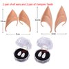 Geek-M Vampire Fangs Teeth+Latex Elf Ears,Fairy Pixie Soft Ear Halloween Party Cosplay