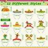 12 PCS Colorful Patterned Cardboard Sombrero Hats, Fiesta Headbands for Mexican Theme Celebration Party Favors