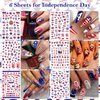 30 Sheets All Holiday Nail Stickers, Independence Halloween Christmas Valentine's Thanksgiving Day Nail Art Decals Mixed All Season Set, Self-Adhesive Design Year-Round Manicure Decorations Supplies